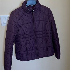 Athletic Works Women's Dark Purple Puffer Jacket